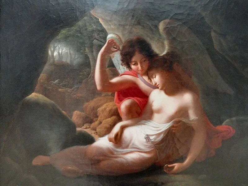 1783-Christian Gottlieb Kratzenstein-Stub - Cupido risveglia Psiche con la punta della sua freccia